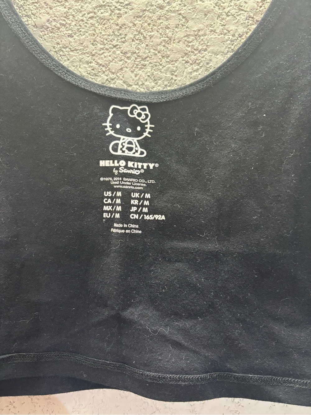 Hello Kitty Black Crop Top with Red Bow Graphic - Picture 3 of 3